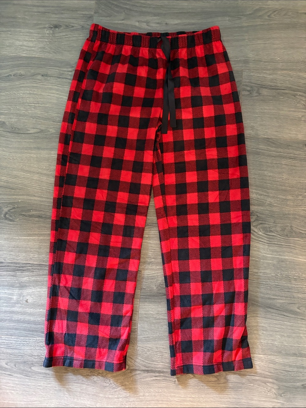 Men's Red and Black Buffalo Plaid Jogger Lounge Pants